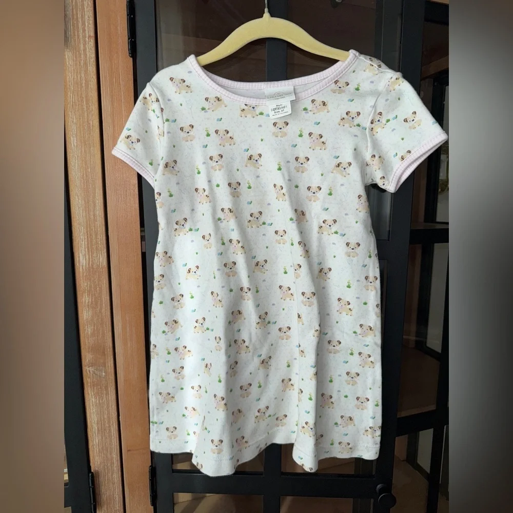 Lullaby Set puppy dogs dress short sleeve pima night gown play toddler girl